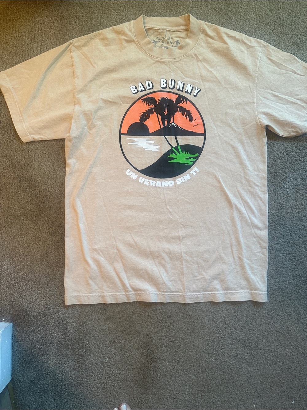Authentic Bad Bunny Un Verano Sin Ti Safari Tan Tee OFFICIAL MERCH Medium